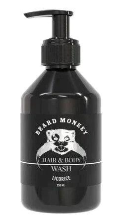 Beard Monkey Hair & Body Wash Lakris 250 ml med Arganolje