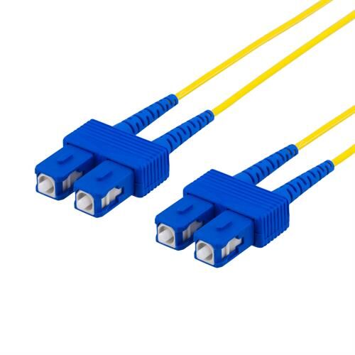 Deltaco 0,5m Fiberkabel SC-SC Duplex Singlemode OS2, 9/125 µm