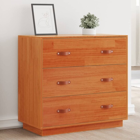 Skjenk voksbrun 80x40x75 cm heltre furu 8721012362512 Skjenk voksbrun 80x40x75 cm heltre furu 8721012362512
