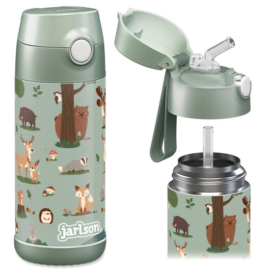 Jarlson Drikkeflaske Skogsdyr 350ml CHARLI Jarlson Drikkeflaske Skogsdyr 350ml CHARLI