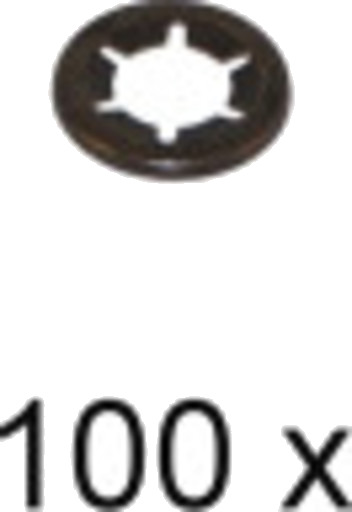 8 mm låsering. Pakke med 100 stk.
