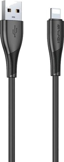 Usb-Kabel Awei Usb-A Til Lightning 1,2 M Svart