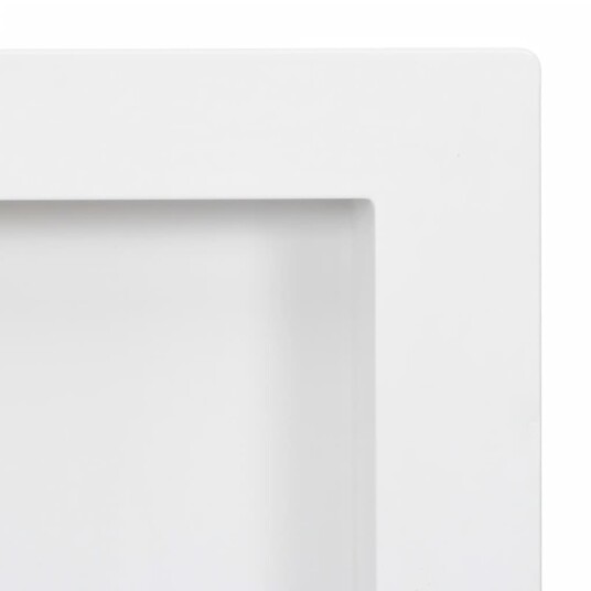 vidaXL Veggnisjer til dusj med 2 rom høyglans HVIT 41x69x9 cm