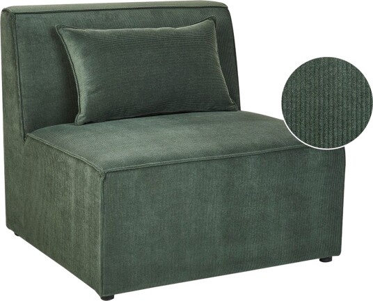 1 sitssektion Beliani Lemvig Beige Green