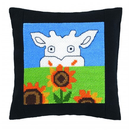 Â Permin Broderisett Pute Ku 14x14cm