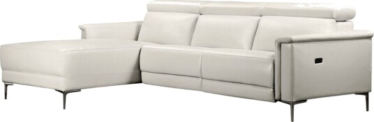 Reclinersofa med hjørne Loft24 Hjørnesofa 3 seters Lund Cream White Vänster