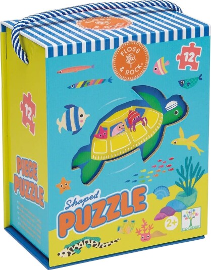 Floss & Rock Shaped Puzzle 12 Pcs. - Ocean - BLUE - 20X15X5
