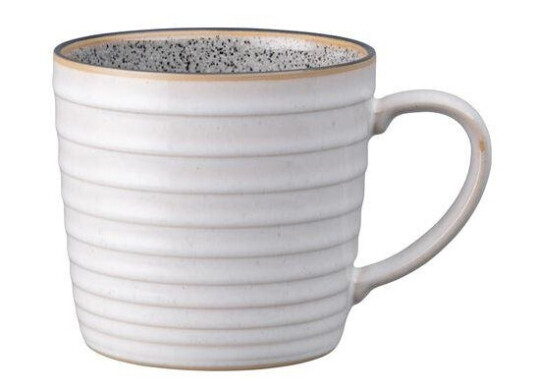 Denby Studio Grey White riflet krus 40 cl Denby Studio Grey White riflet krus 40 cl