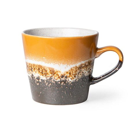 HKLiving 70s Fire kaffekopp med hank 30 cl oransje