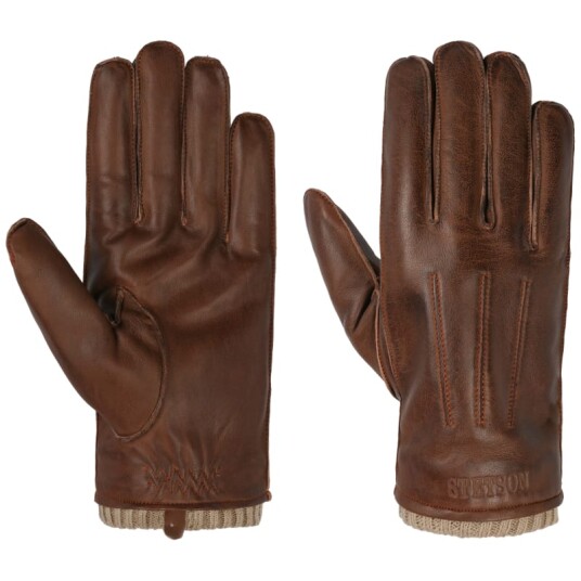 Stetson Gloves Sheepskin 8.5, Brown