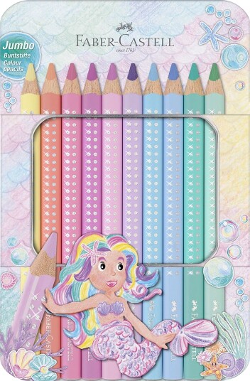 Faber Castell Fargestifter Sparkle Jumbo 10 stk