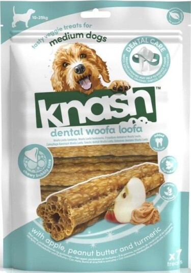 Knash Woofa Loofa Apple Peanut Butter 7 pcs Medium Sized Dogs