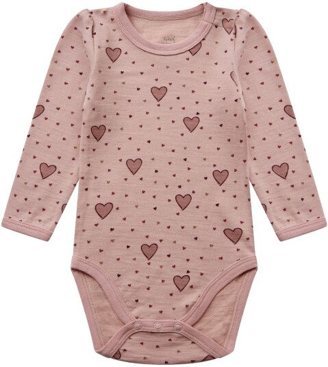 Hust&Claire Baloo Hearts Puff Ull/Bambus Body Dusty Rose (56)