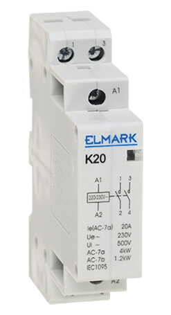 ELMARK kontaktor 1-modul K20 20A 230V NO+NC