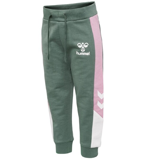 Hummel Bukser hmlFinna Laurel Wreath 68 Bukser bomull Grønn Rosa 62