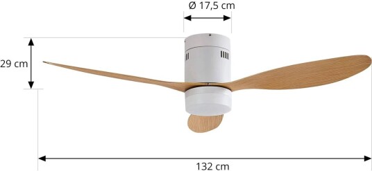 Lucande LED takvifte Kayu hvit DC stillegående 132 cm