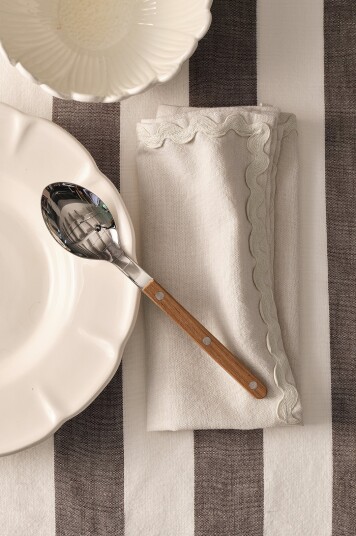 Ellos Home Servietter Ramona Uni Zigzag 4 pakning Beige