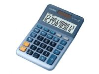 Casio MS-120EM - Skrivebordskalkulator - 12 sifre - solpanel, batteri - blå Casio MS-120EM - Skrivebordskalkulator - 12 sifre - solpanel, batteri - blå