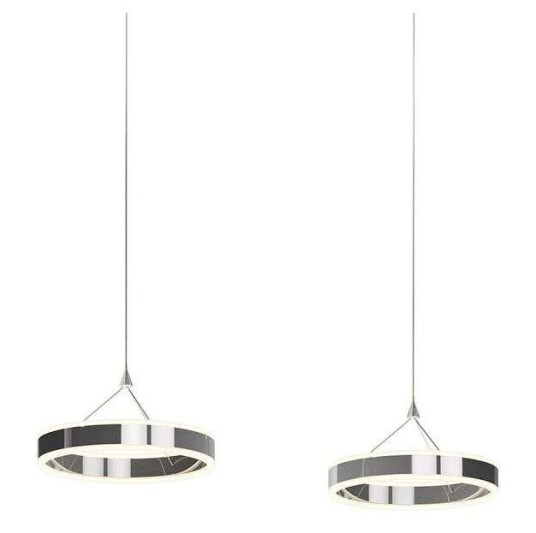 Lucande LED-pendellampe Lyani, 2 ringer side ved side