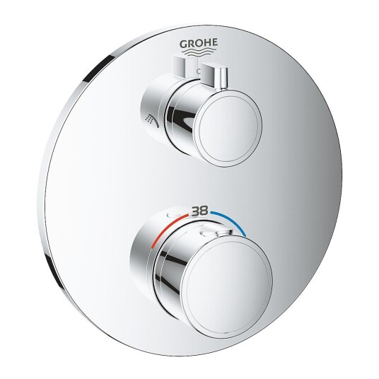 Grohe Grohtherm dusjtermostat For innbygging, med 2 uttak, Krom