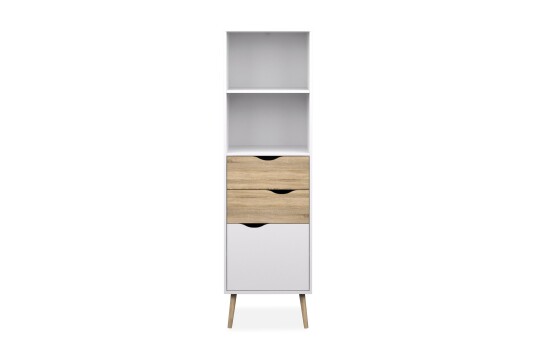 Hylle Vasiliki 50 cm Hvit|Eik Hylle Vasiliki 50 cm Hvit|Eik