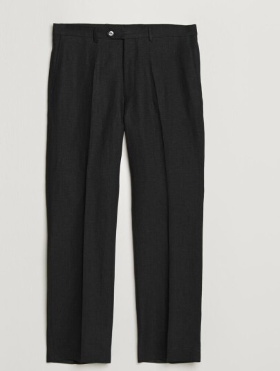 Oscar Jacobson Dell S Linen Trousers Black Oscar Jacobson Dell S Linen Trousers Black
