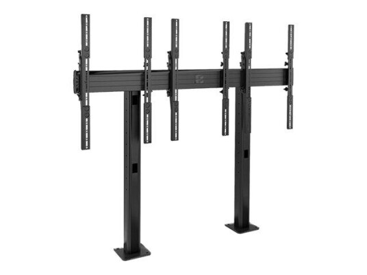 Chief Fusion LBM3X1UP 3 x 1 Portrait Micro-Adjustable Large Bolt-Down Freestanding Video Wall monteringssett - for 3 LCD-skjermer - svart