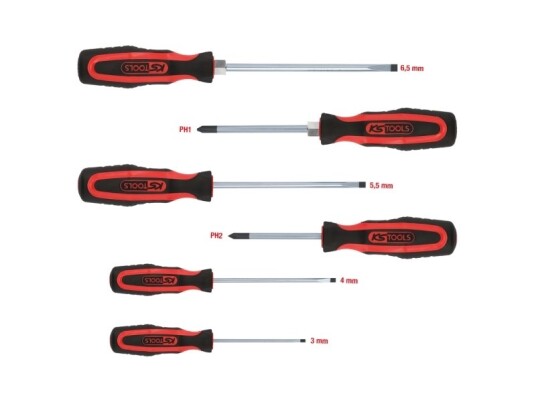 Ks Tools Ergotorqueplus Skrutrekkersett 6 Deler Krom-Vanadium Verktøy