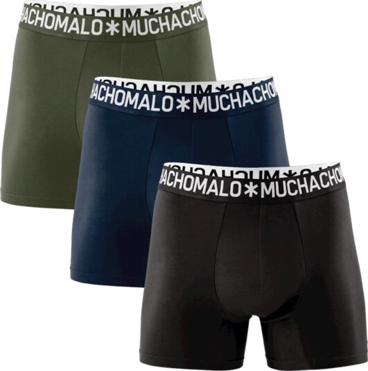 Muchachomalo 1132 3pk Cotton Boxer 75 Black/blue/green Small