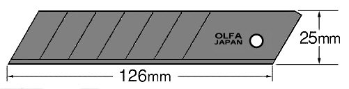 KNIVBLAD 25MM HBB-5B SORT A5 KNIVBLAD 25MM HBB-5B SORT A5