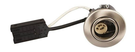 Scan Products Luna quick install 230v gu10 ip44 ss316 brushed steel round