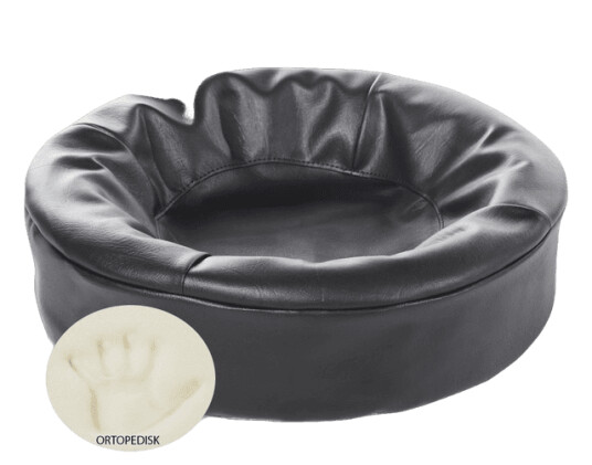 Biabed Ortho Rund Hundeseng Svart 50 x 50 cm