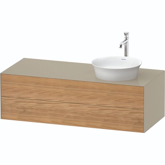 Duravit White Tulip Servantskap 2 skuf. 130x55x40,8 cm Eik/Taupe Høyglans