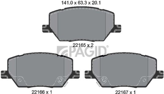 PAGID T2447N Bremseklosser PAGID T2447N Bremseklosser