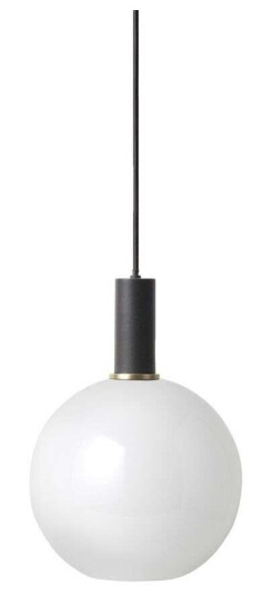 ferm LIVING - Collect Pendel Opal Sphere Low Black