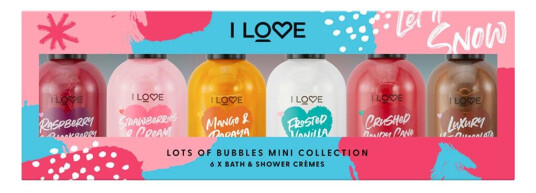 I love… Love... Lots Of Bubbles Miniature Bubble Bath & Shower Creme Collection Badbomber Badskum Badolja