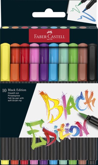 Faber-Castell Brush pen Black Edition set 10 pcs 116451