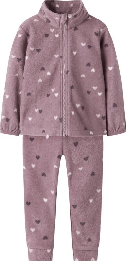 Name It Fleecesett NmnSpektra Paddehatter/Hearts Name It 1½ år (86) Fleecejakke Lilla