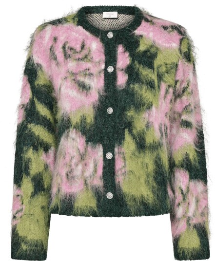 FREE/QUENT Fqlippi Cardigan DEEP FOREST MEL W. F. PINK MEL M FREE/QUENT Fqlippi Cardigan DEEP FOREST MEL W. F. PINK MEL M