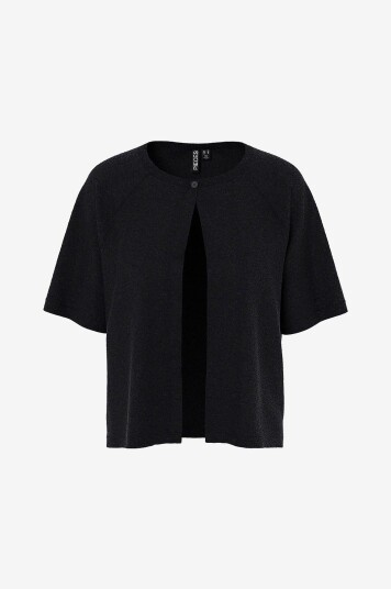 Pieces Kardigan pcBree SS O neck Knit Svart
