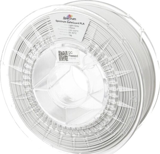 Spectrum Safeguard PLA Antibakteriell Filament 1.75 mm 1000 g Light Grey 81557 Spectrum Safeguard PLA Antibakteriell Filament 1.75 mm 1000 g Light Grey 81557