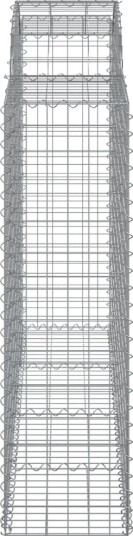 vidaXL Gabionkurver buede 5 stk 200x50x140/160 cm galvanisert jern