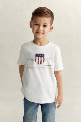 Gant Kids Archive Shield Ss T Shirt White 116