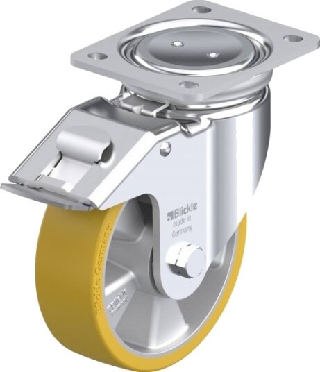 Blickle 759173 Luh-Alth 160K-Fi Styrehjul Med Brems - Hjuldiameter 160 Mm - Bæreevne (Maks.) 750 Kg - 1 Stk