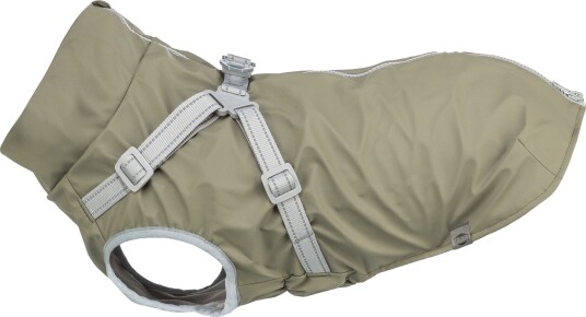 Trixie Pontis Rain regnjakke med integrert sele for hund 58-62 x 40 cm Olivengrønn