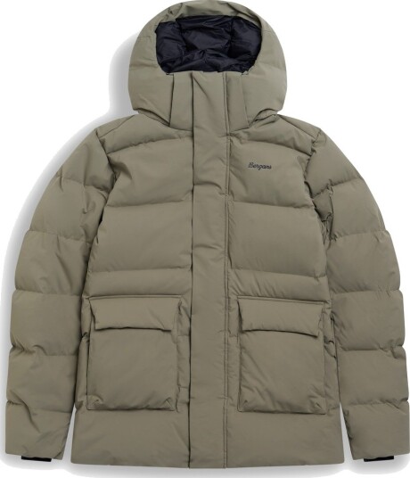 Bergans Dyna Down Hood Jakke Herre Green Mud S S