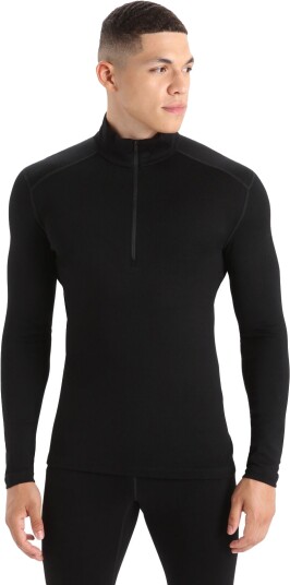 Icebreaker Merino 260 Tech LS Half Zip Herre Black M Icebreaker Merino 260 Tech LS Half Zip Herre Black M