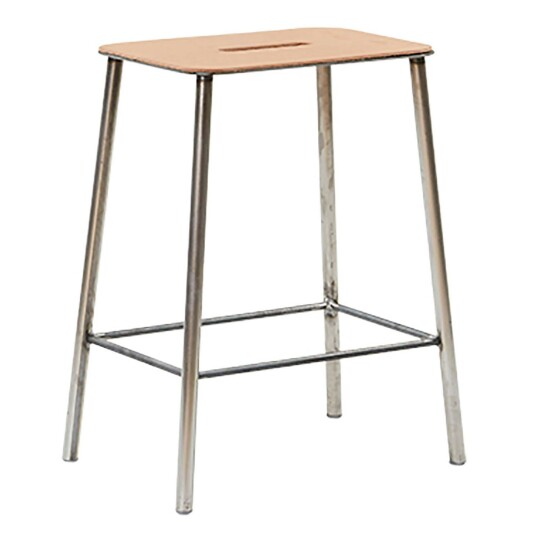 Frama Adam Stool Krakk 50 cm Skinn/Stål Frama Adam Stool Krakk 50 cm Skinn/Stål