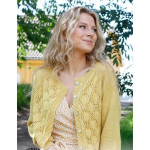 Queen Bee Cardigan by DROPS Design Cardigan Strikkeoppskrift str. S Small