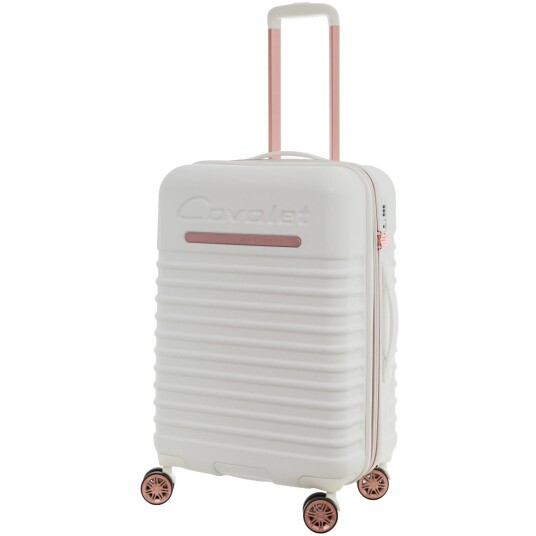 Cavalet Pasadena Medium Koffert - 65x46x26-30cm, 4,1kg, TSA-lås, Utvidbar - Sølv/Tan Cavalet Pasadena Medium Koffert - 65x46x26-30cm, 4,1kg, TSA-lås, Utvidbar - Sølv/Tan